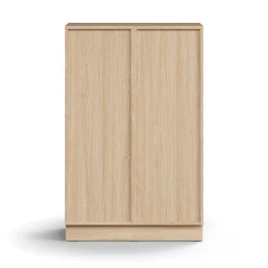 Lokerokaappi QBUS 6 lokeroa, sokkeli, 1252x800x420 mm, tammi