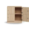 Lokerokaappi QBUS 4 lokeroa, sokkeli, 868x800x420 mm, tammi