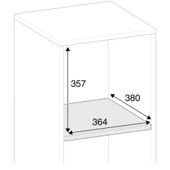 Lokerokaappi QBUS 5 lokeroa, sokkeli, 2020x400x420 mm, tammi