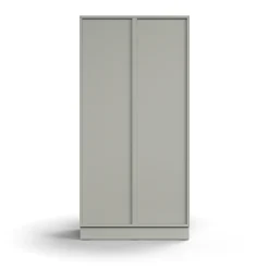 Lokerokaappi QBUS 8 lokeroa, sokkeli, 1636x800x420 mm, vaaleanharmaa
