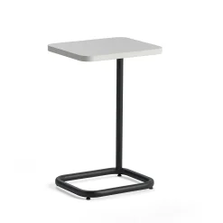 Läppäripöytä STANDBY 425x350x647 mm, musta jalusta, valkoinen pöytälevy