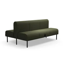 Moduulisohva VARIETY 3-istuttava, integroitu USB-portti, kaksipuolinen, kangas Blues CSII, oliivinvihreä