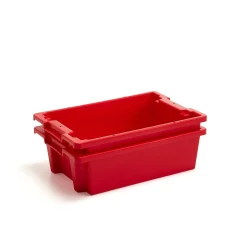 Muovilaatikko SPENCE Pinottava, 600x400x180 mm, 30 l, punainen