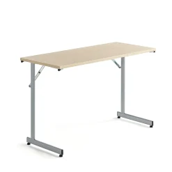 Neuvottelupöytä CLAIRE Taitettava, 1200x500 mm, koivulaminaatti, hopeanharmaa