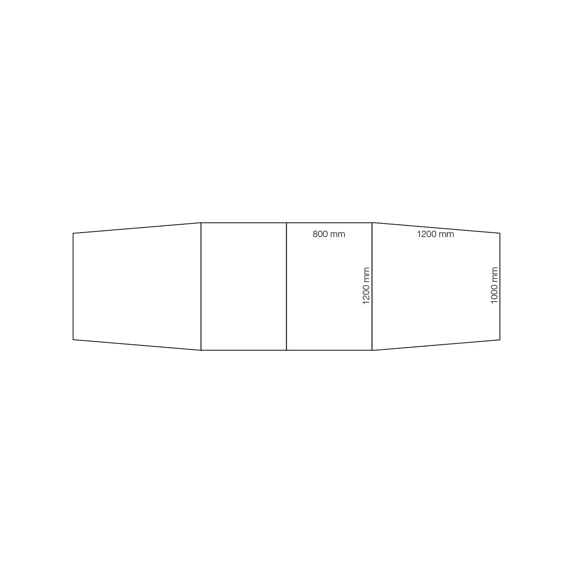 Neuvottelupöytä QBUS Veneen muotoinen, 4000x1200 mm, T-jalusta, hopeanharmaa jalusta, vaaleanharmaa
