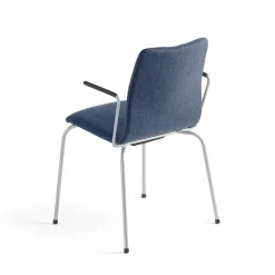 Neuvottelutuoli OTTAWA Käsinojat, sininen kangas, harmaa