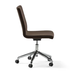 Neuvottelutuoli PERRY Ergonominen istuin, pyörällinen, kangas, ruskea