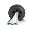 Nivelpyörä jarrulla 200x50 mm, 200 kg, umpikumi
