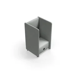 Nojatuoli CLEAR SOUND Integroitu USB-portti, 1-istuttava, kangas Focus Melange, hopeanharmaa