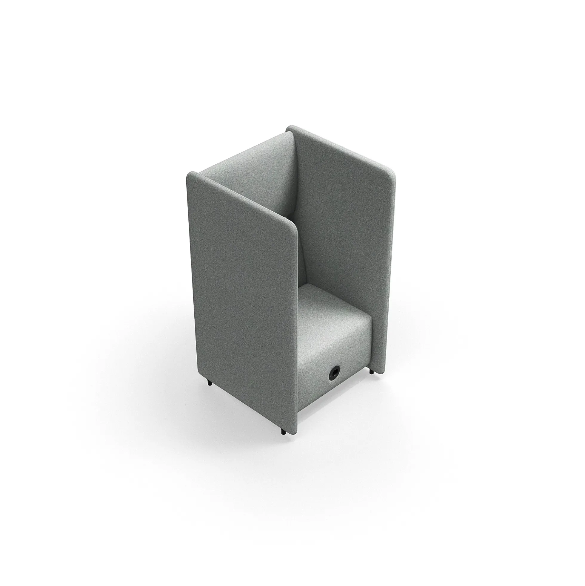 Nojatuoli CLEAR SOUND Integroitu USB-portti, 1-istuttava, kangas Focus Melange, hopeanharmaa