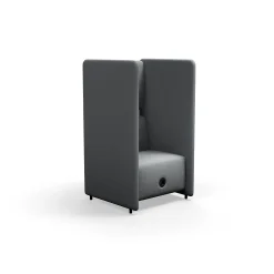 Nojatuoli CLEAR SOUND Integroitu USB-portti, 1-istuttava, kangas Pod CS, hopeanharmaa