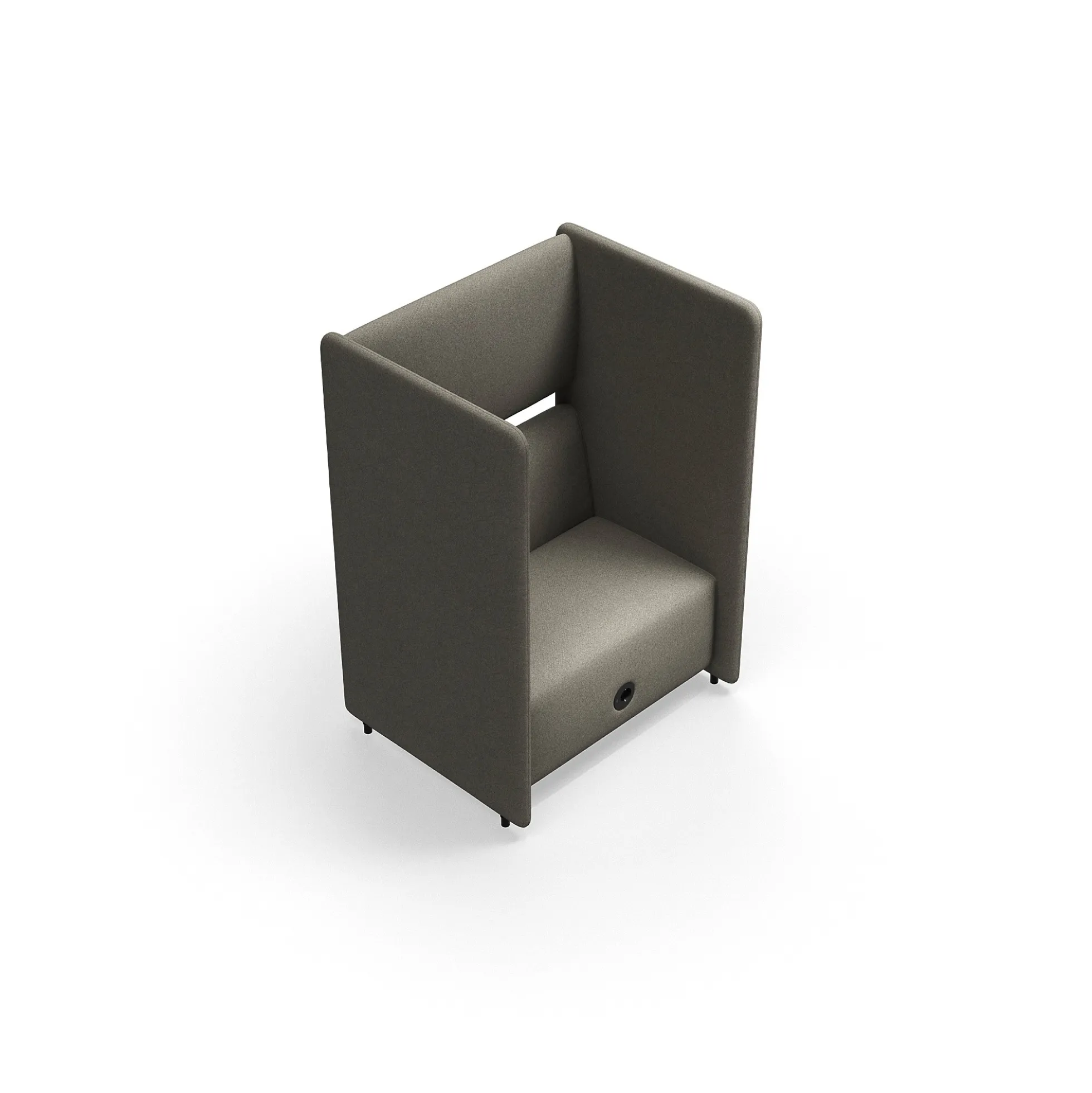 Nojatuoli CLEAR SOUND Integroitu USB-portti, 1,5-istuttava, kangas Pod CS, taupe