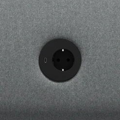 Nojatuoli CLEAR SOUND Integroitu USB-portti, 1,5-istuttava, kangas Pod CS, hopeanharmaa
