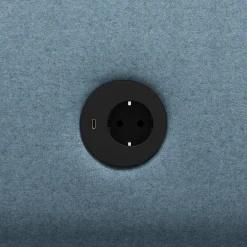 Nojatuoli CLEAR SOUND Integroitu USB-portti, 1,5-istuttava, kangas Focus Melange, taivaansininen