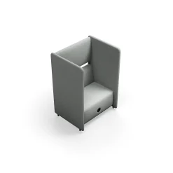 Nojatuoli CLEAR SOUND Integroitu USB-portti, 1,5-istuttava, kangas Focus Melange, hopeanharmaa