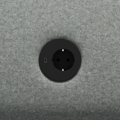 Nojatuoli CLEAR SOUND Integroitu USB-portti, 1,5-istuttava, kangas Focus Melange, hopeanharmaa