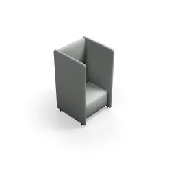 Nojatuoli CLEAR SOUND 1-istuttava, kangas Focus Melange, hopeanharmaa