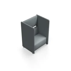 Nojatuoli CLEAR SOUND 1,5-istuttava, kangas Pod CS, hopeanharmaa
