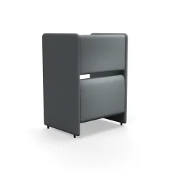 Nojatuoli CLEAR SOUND 1,5-istuttava, kangas Pod CS, hopeanharmaa