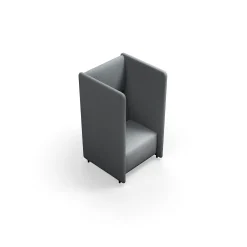 Nojatuoli CLEAR SOUND 1-istuttava, kangas Pod CS, hopeanharmaa