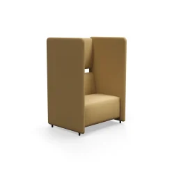Nojatuoli CLEAR SOUND 1,5-istuttava, kangas Pod CS, keltainen
