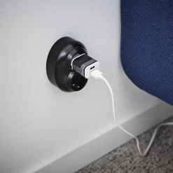 Nojatuoli CLEAR USB-laturi, kangas, laivastonsininen