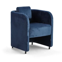 Nojatuoli COMFY Jalat, samettikangas, sininen