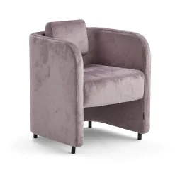 Nojatuoli COMFY Jalat, samettikangas, vaalea lila