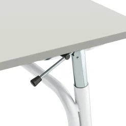 Oppilaspöytä ADJUST Korkeussäädettävä, 700x600 mm, korkeapainelaminaatti HPL, harmaa, valkoinen