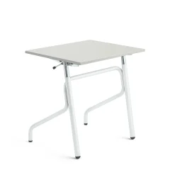 Oppilaspöytä ADJUST Korkeussäädettävä, 700x600 mm, korkeapainelaminaatti HPL, harmaa, valkoinen