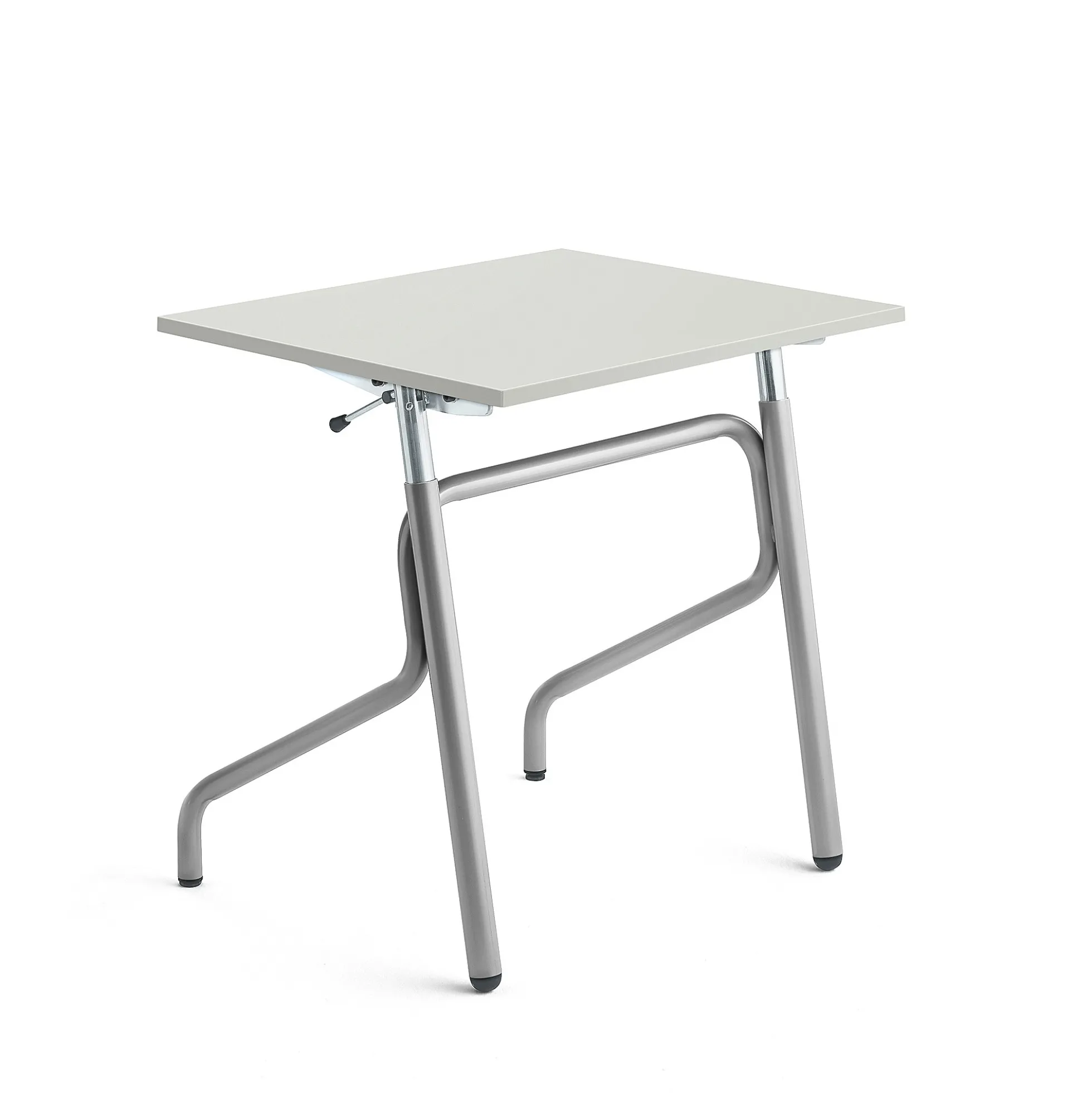 Oppilaspöytä ADJUST Korkeussäädettävä, 700x600 mm, korkeapainelaminaatti HPL, harmaa, hopeanharmaa