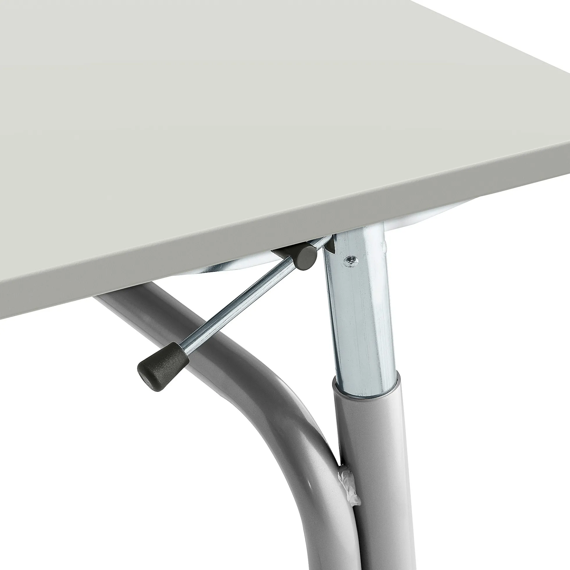 Oppilaspöytä ADJUST Korkeussäädettävä, 700x600 mm, korkeapainelaminaatti HPL, harmaa, hopeanharmaa
