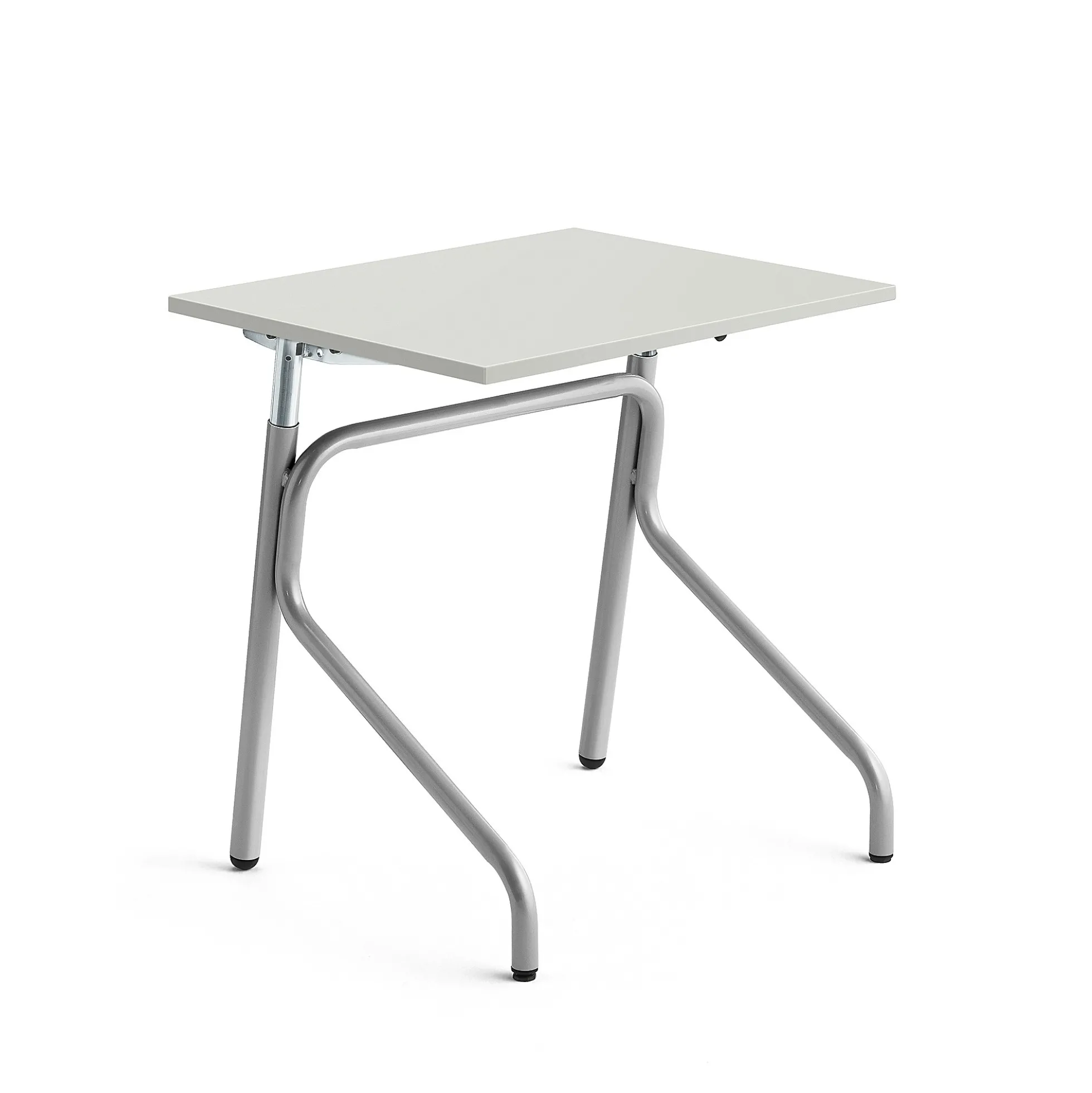 Oppilaspöytä ADJUST Korkeussäädettävä, 700x600 mm, korkeapainelaminaatti HPL, harmaa, hopeanharmaa