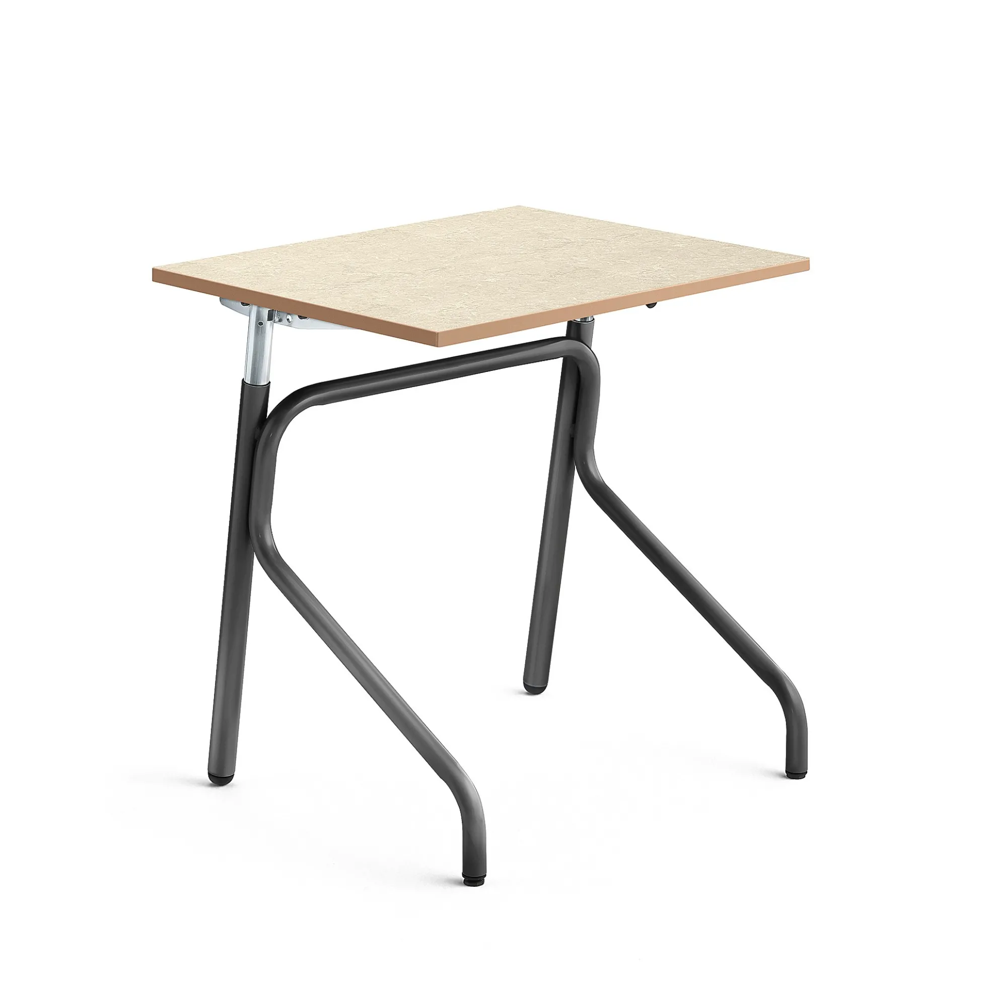 Oppilaspöytä ADJUST Korkeussäädettävä, 700x600 mm, linoleumi, beige, antrasiitinharmaa