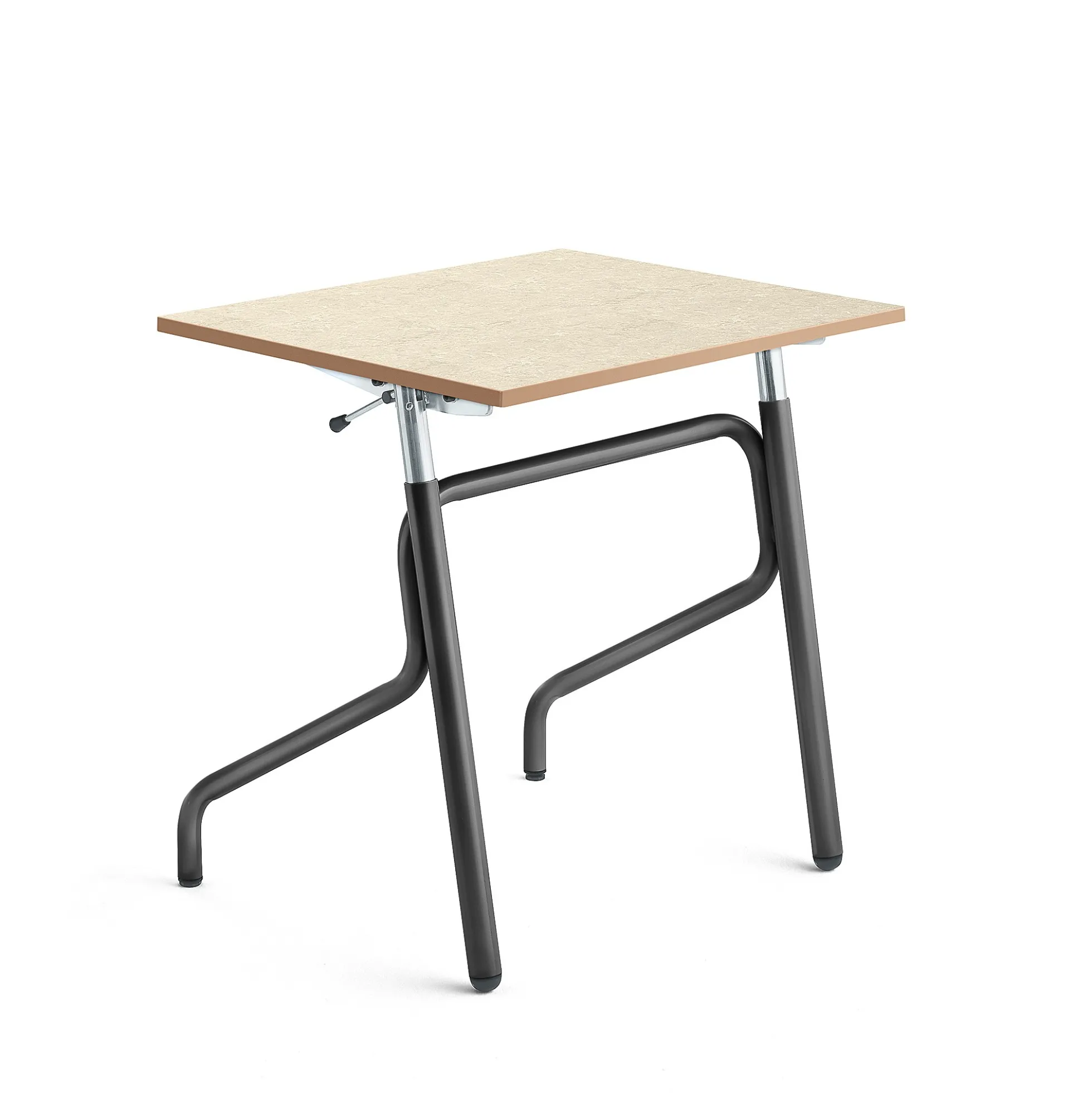 Oppilaspöytä ADJUST Korkeussäädettävä, 700x600 mm, linoleumi, beige, antrasiitinharmaa