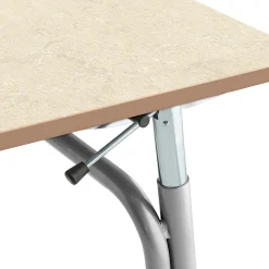 Oppilaspöytä ADJUST Korkeussäädettävä, 700x600 mm, linoleumi, beige, hopeanharmaa