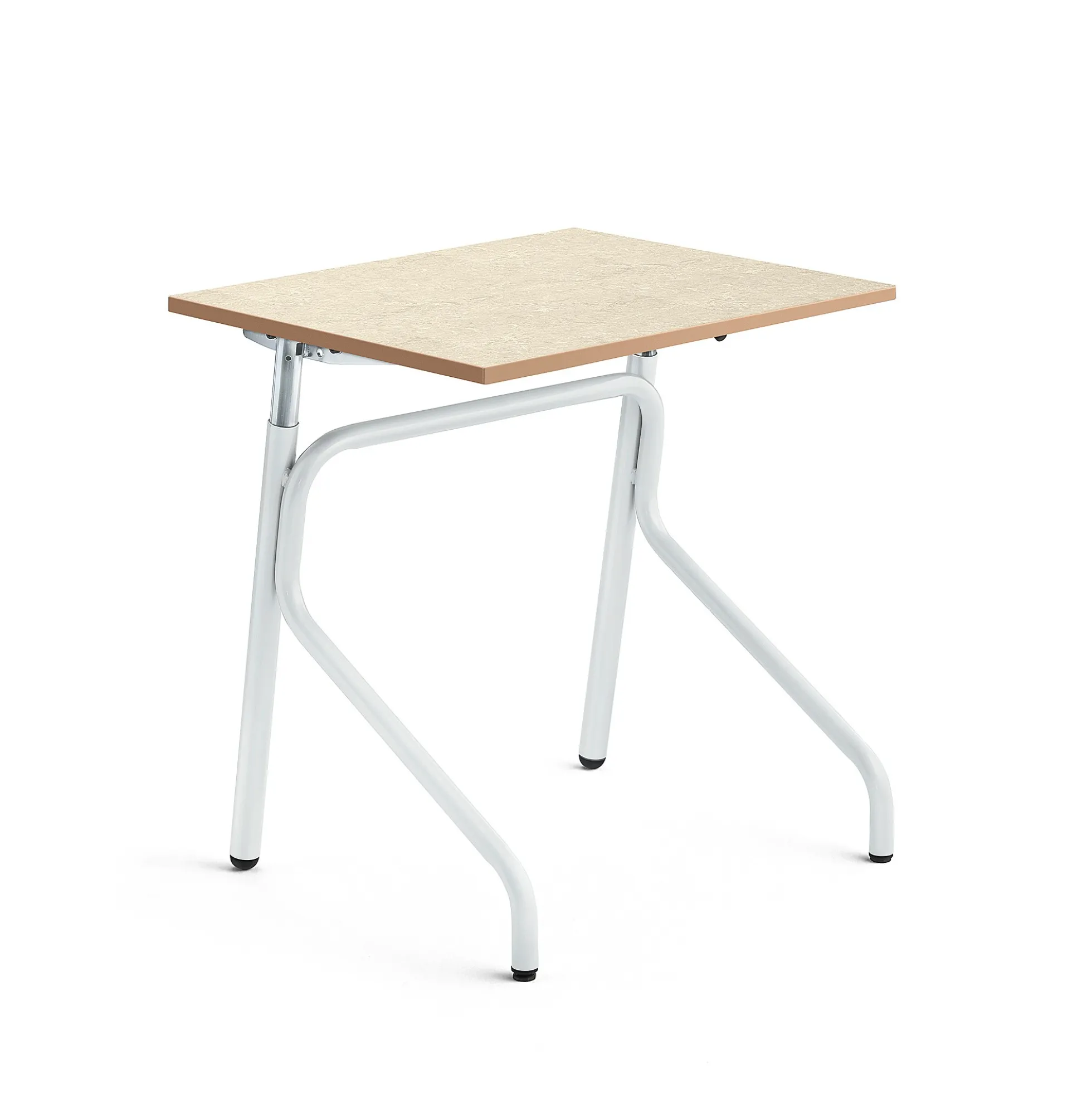 Oppilaspöytä ADJUST Korkeussäädettävä, 700x600 mm, linoleumi, beige, valkoinen