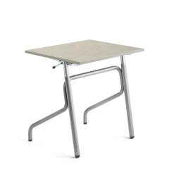 Oppilaspöytä ADJUST Korkeussäädettävä, 700x600 mm, linoleumi, harmaa, hopeanharmaa