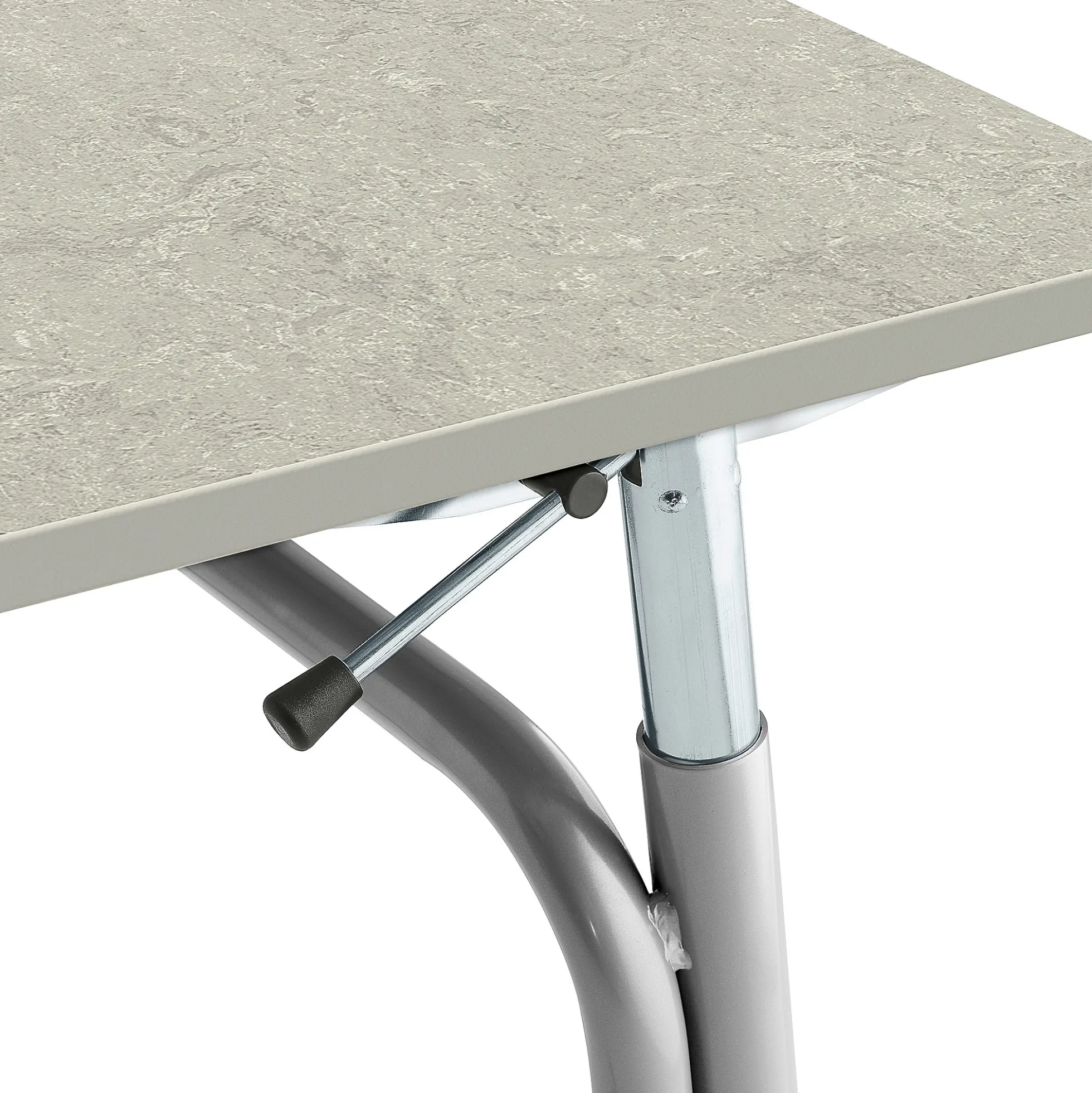 Oppilaspöytä ADJUST Korkeussäädettävä, 700x600 mm, linoleumi, harmaa, hopeanharmaa