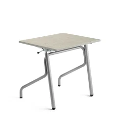 Oppilaspöytä ADJUST Korkeussäädettävä, 700x600 mm, linoleumi, harmaa, hopeanharmaa