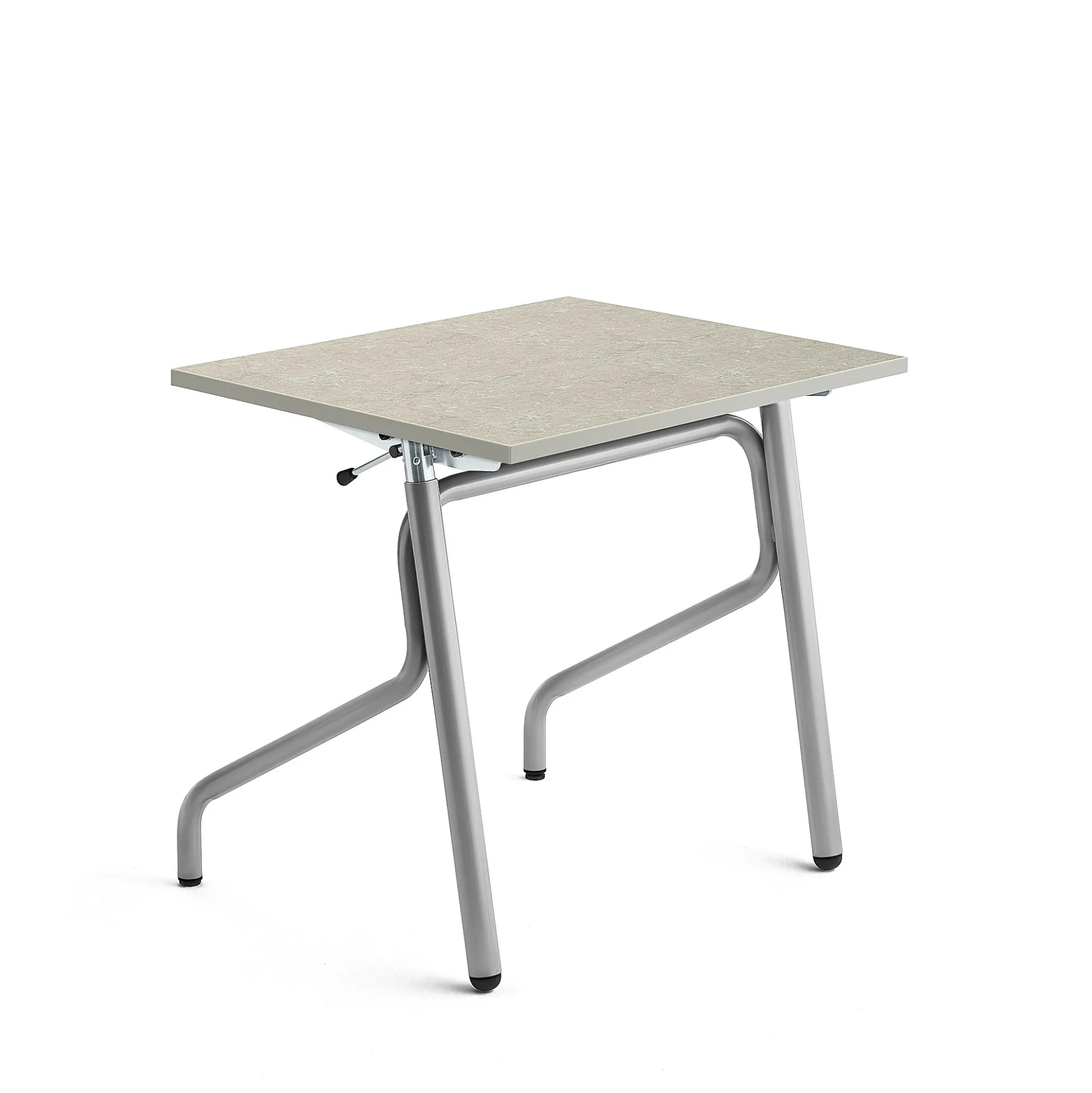 Oppilaspöytä ADJUST Korkeussäädettävä, 700x600 mm, linoleumi, harmaa, hopeanharmaa