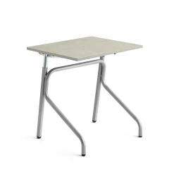 Oppilaspöytä ADJUST Korkeussäädettävä, 700x600 mm, linoleumi, harmaa, hopeanharmaa