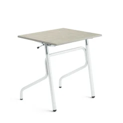 Oppilaspöytä ADJUST Korkeussäädettävä, 700x600 mm, linoleumi, harmaa, valkoinen