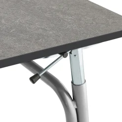 Oppilaspöytä ADJUST Korkeussäädettävä, 700x600 mm, linoleumi, tummanharmaa, hopeanharmaa