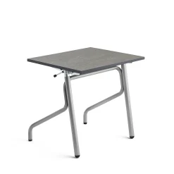 Oppilaspöytä ADJUST Korkeussäädettävä, 700x600 mm, linoleumi, tummanharmaa, hopeanharmaa