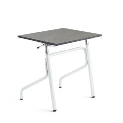 Oppilaspöytä ADJUST Korkeussäädettävä, 700x600 mm, linoleumi, tummanharmaa, valkoinen