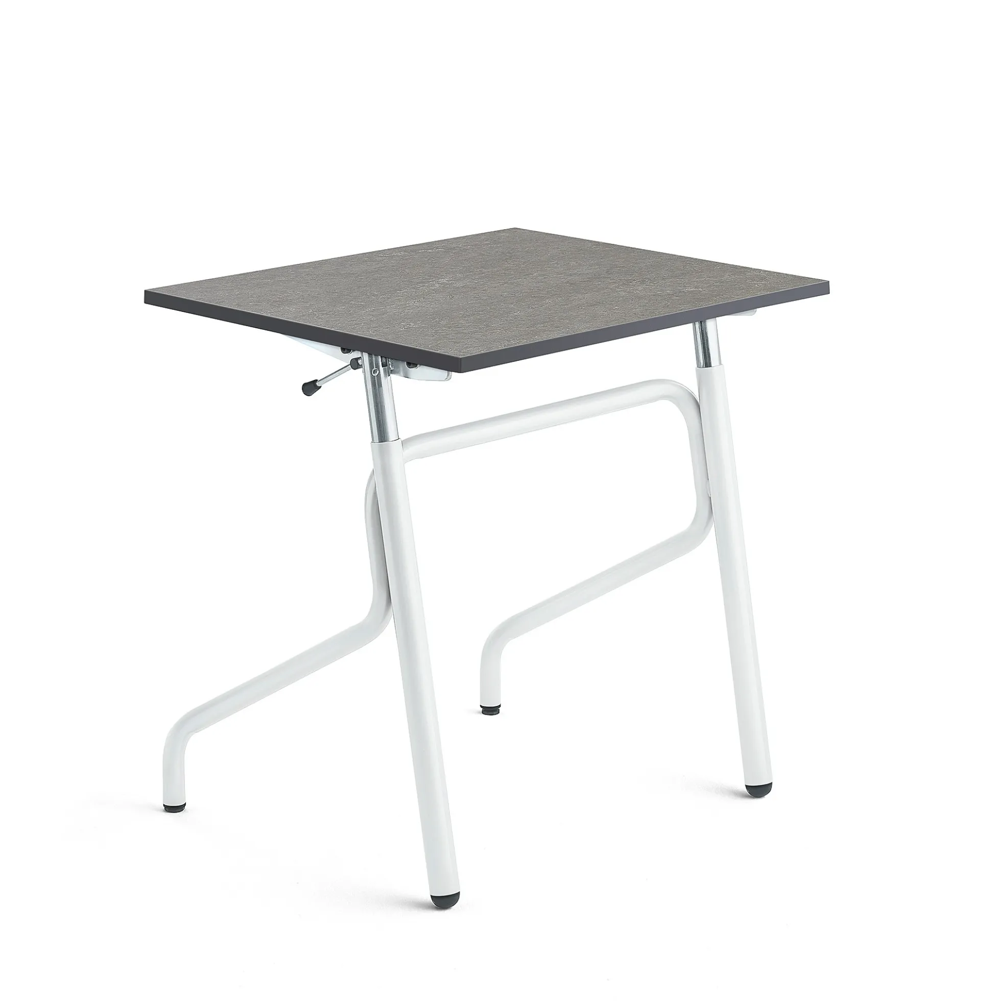 Oppilaspöytä ADJUST Korkeussäädettävä, 700x600 mm, linoleumi, tummanharmaa, valkoinen