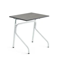 Oppilaspöytä ADJUST Korkeussäädettävä, 700x600 mm, linoleumi, tummanharmaa, valkoinen
