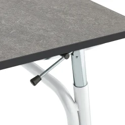 Oppilaspöytä ADJUST Korkeussäädettävä, 700x600 mm, linoleumi, tummanharmaa, valkoinen
