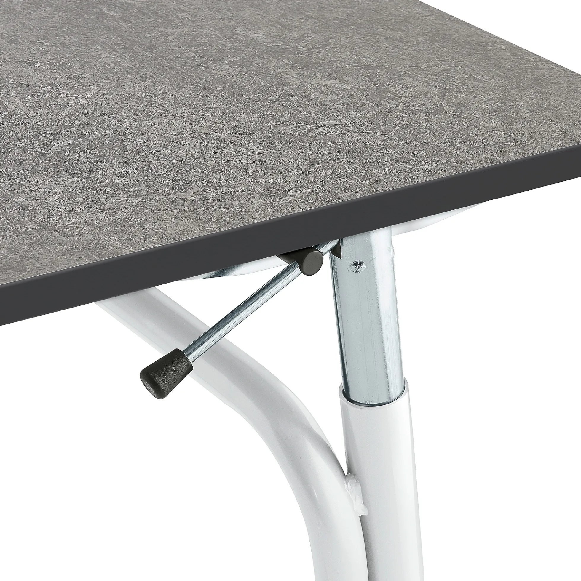 Oppilaspöytä ADJUST Korkeussäädettävä, 700x600 mm, linoleumi, tummanharmaa, valkoinen
